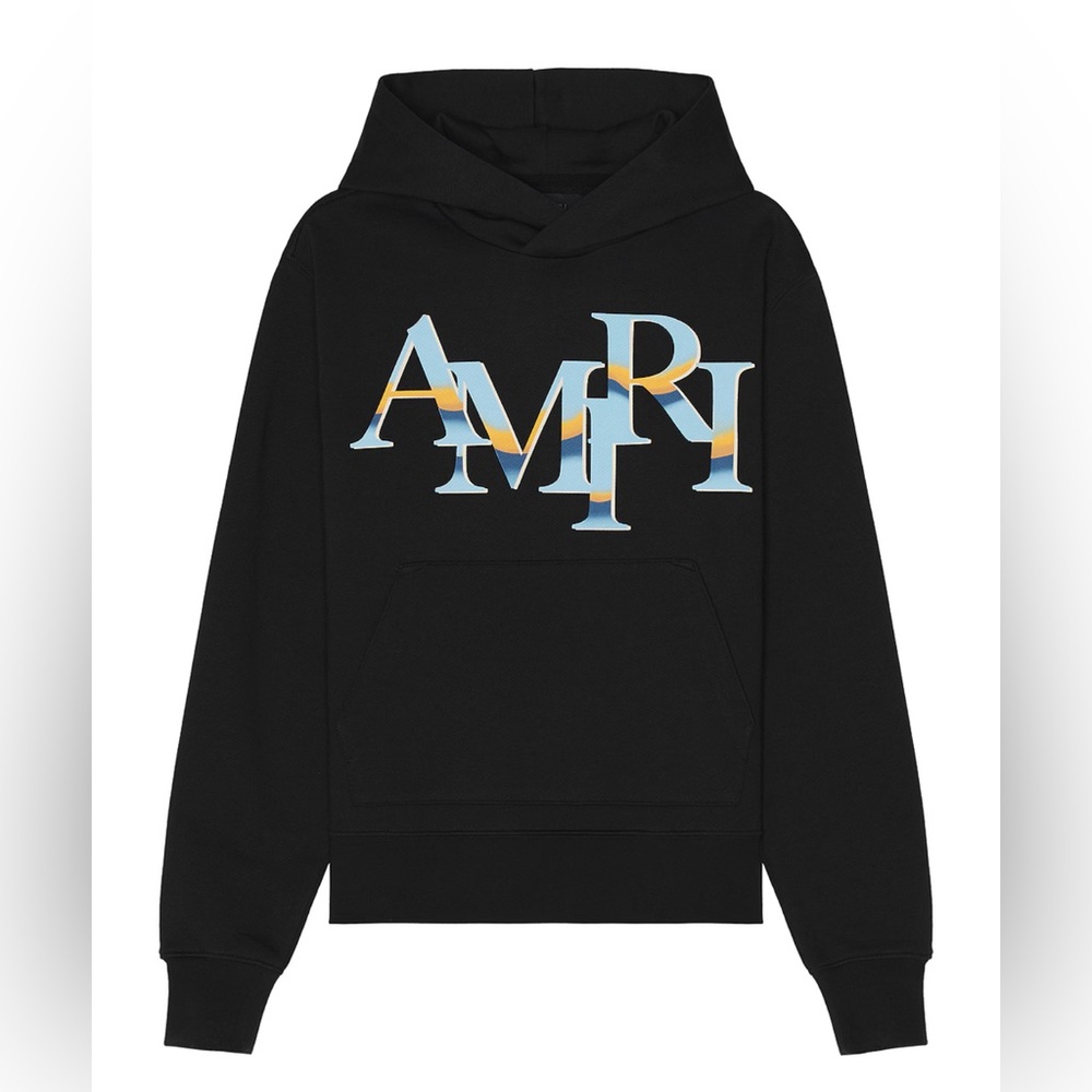 Amiri Chrome Staggered Logo Hoodie